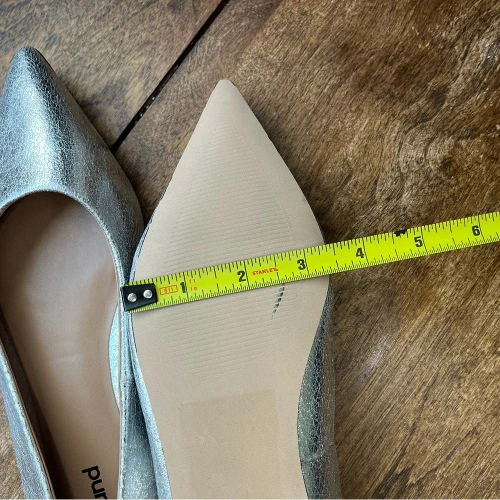 Silver Pointed Flats - Picture 11 of 11